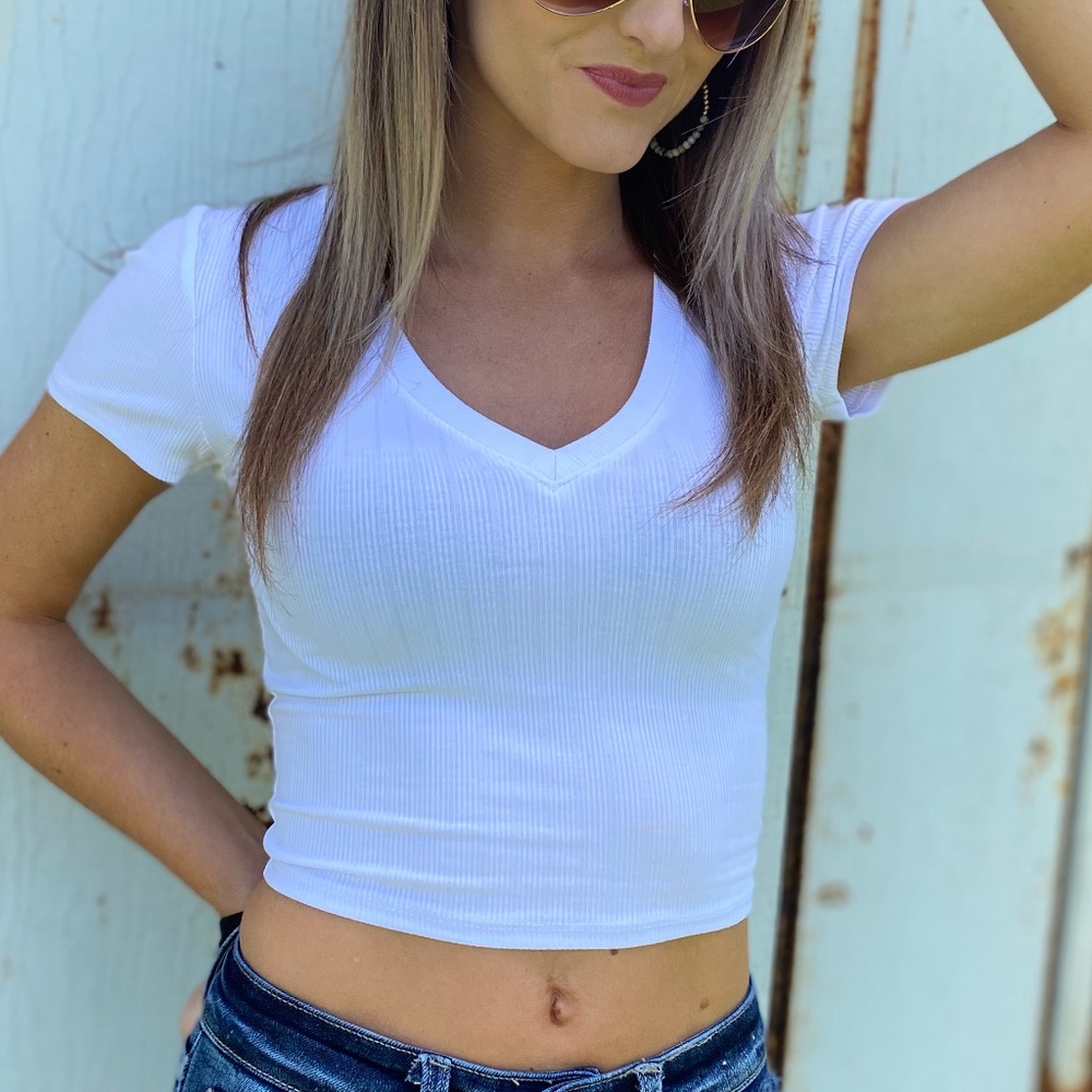 White Crop Top